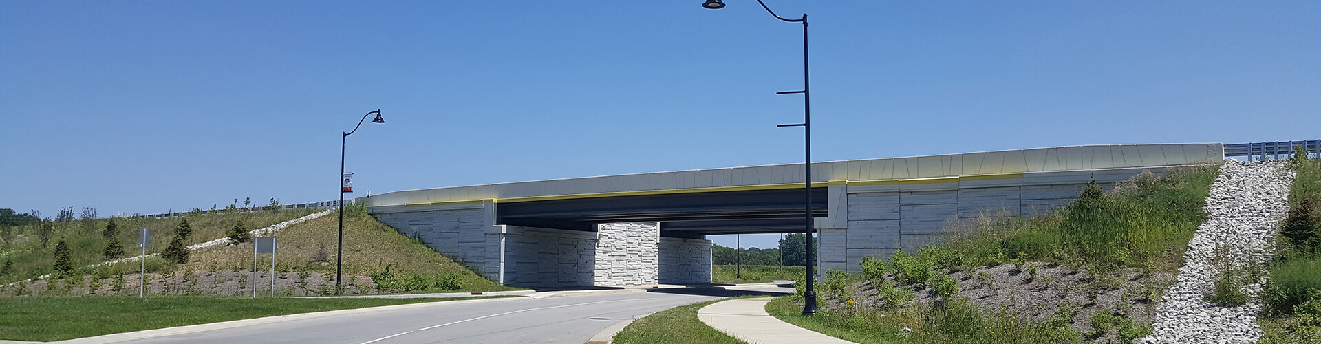 Newly constructed overpass