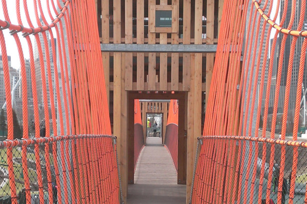 Play equipment in Maggie Daley Park