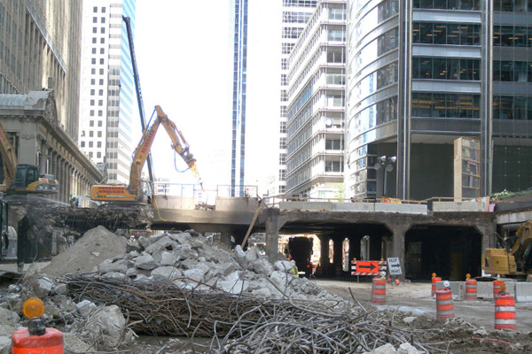 Demolition of Wacker Drive Viaduct