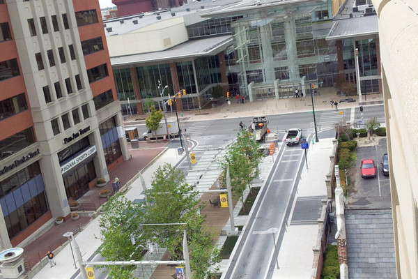 Georgia Street from above