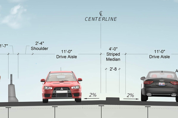 Blueprints for improvements to MacArthur Bridge